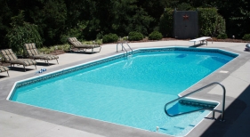 Geometric Pool with Diving Board